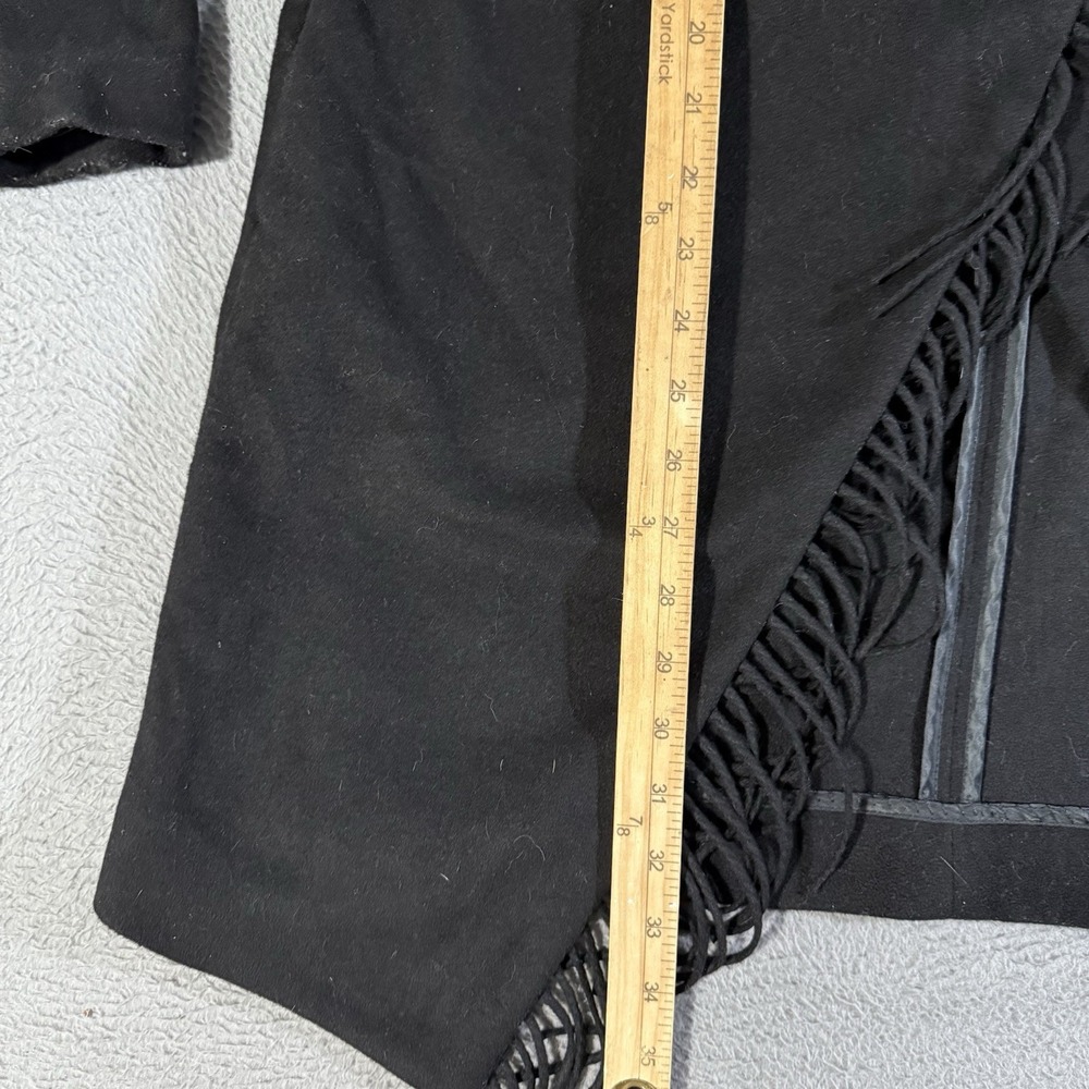 Vintage Lauren Ralph Lauren Women's Cape Dress Coat Black Wool Blend Size 2 - Picture 5 of 7